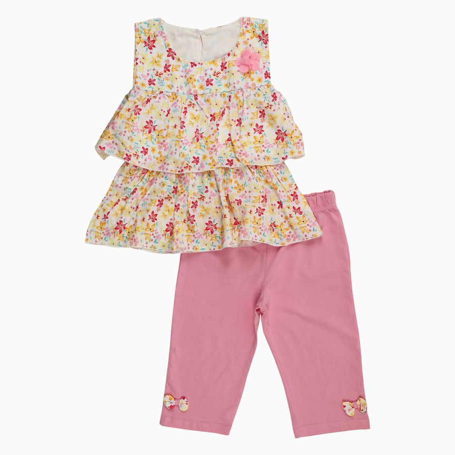 Girls' Capri Set, Pink, large