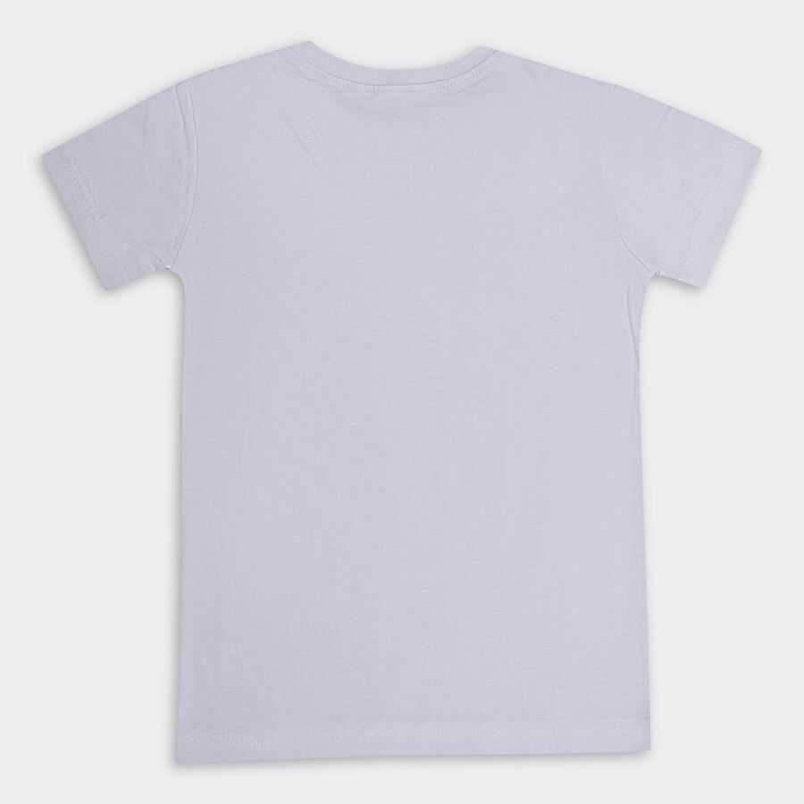 Boys' 100% Cotton Half Sleeves T-Shirt , Light Blue, large