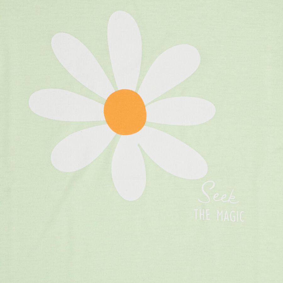 Girls' T-Shirt, हल्का हरा, large image number null