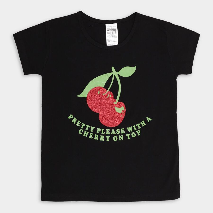 Girls' T-Shirt, Black, large image number null