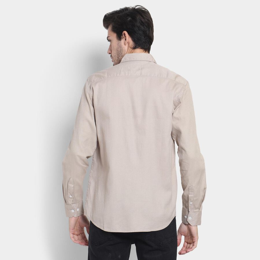 Men's 100% Cotton Casual Shirt , Khaki, large image number null