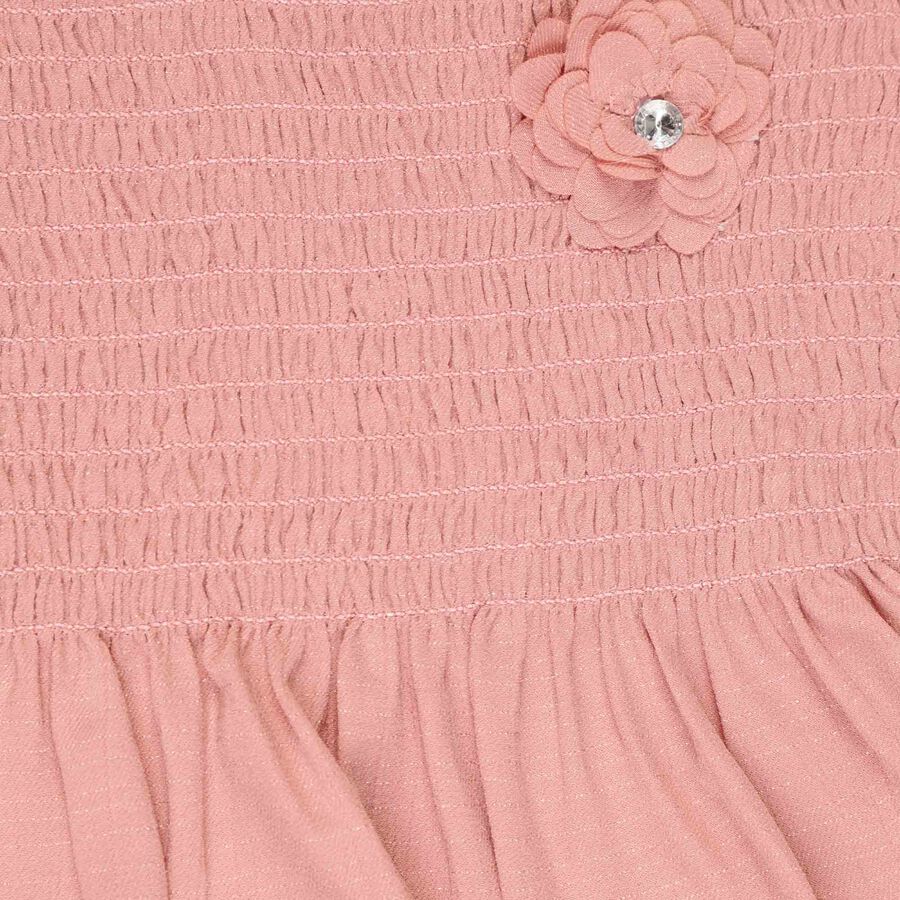 Girls Tunic Round Neck Top, Light Pink, large image number null