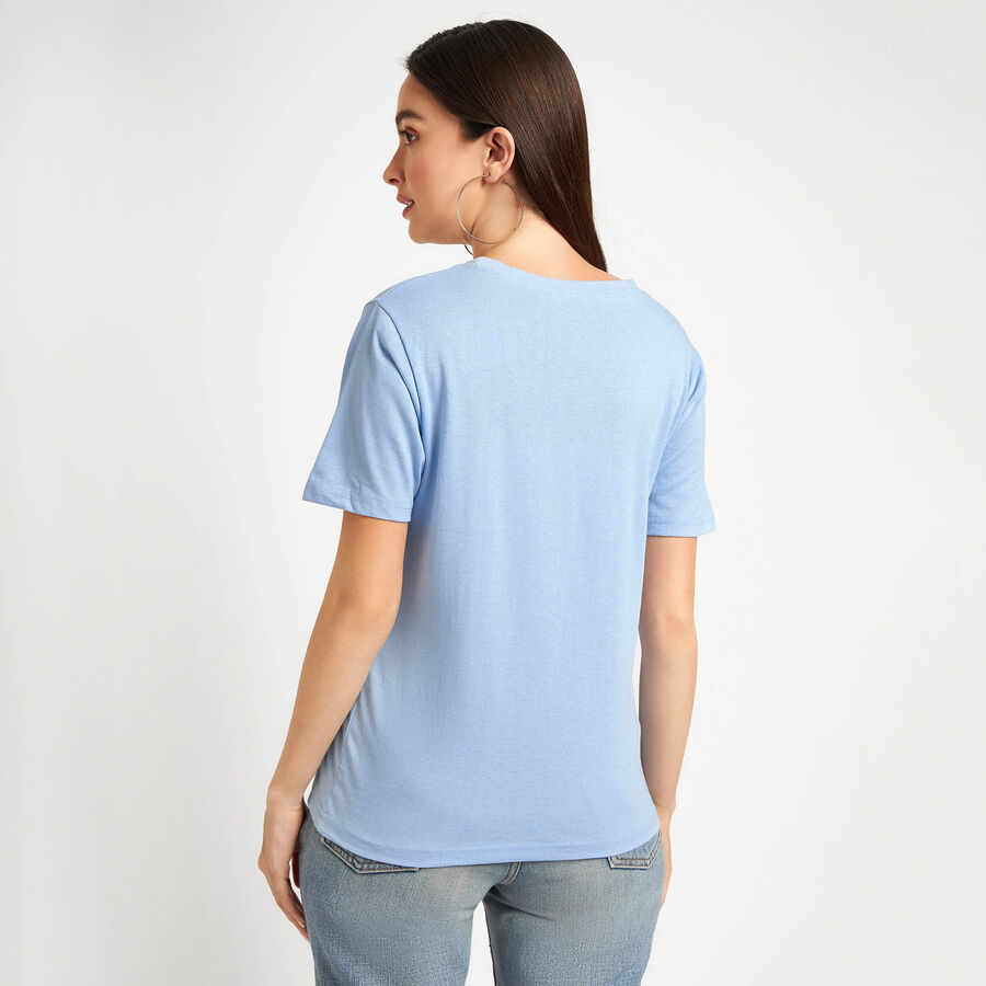 Round Neck T-Shirt, Light Blue, large image number null