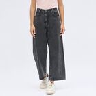 Women's Charcoal Black Regular Fit High-Rise Jeans, Dark Grey, small image number null