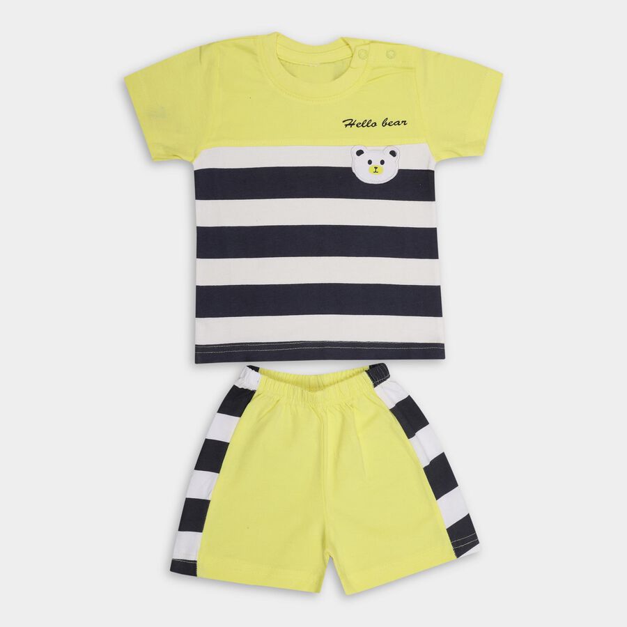 Infant Boys' 100% Cotton Baba Suit , पीला, large image number null