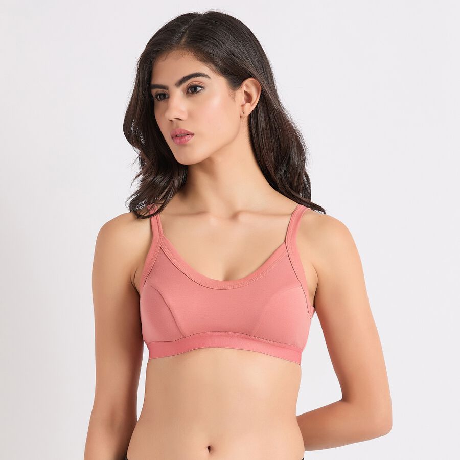 Ladies' Non-Padded Bra, Pink, large image number null