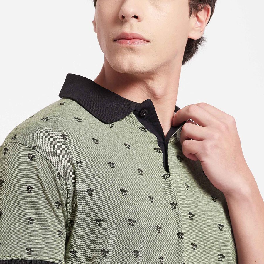 All Over Print Polo Shirt, Olive, large image number null