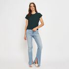 Ladies'  Crop  Top, गहरा हरा, small image number null