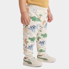 Infants Beige Jogger Fit Dinosaur Printed Cotton Pyjama, गहरा पीला, small