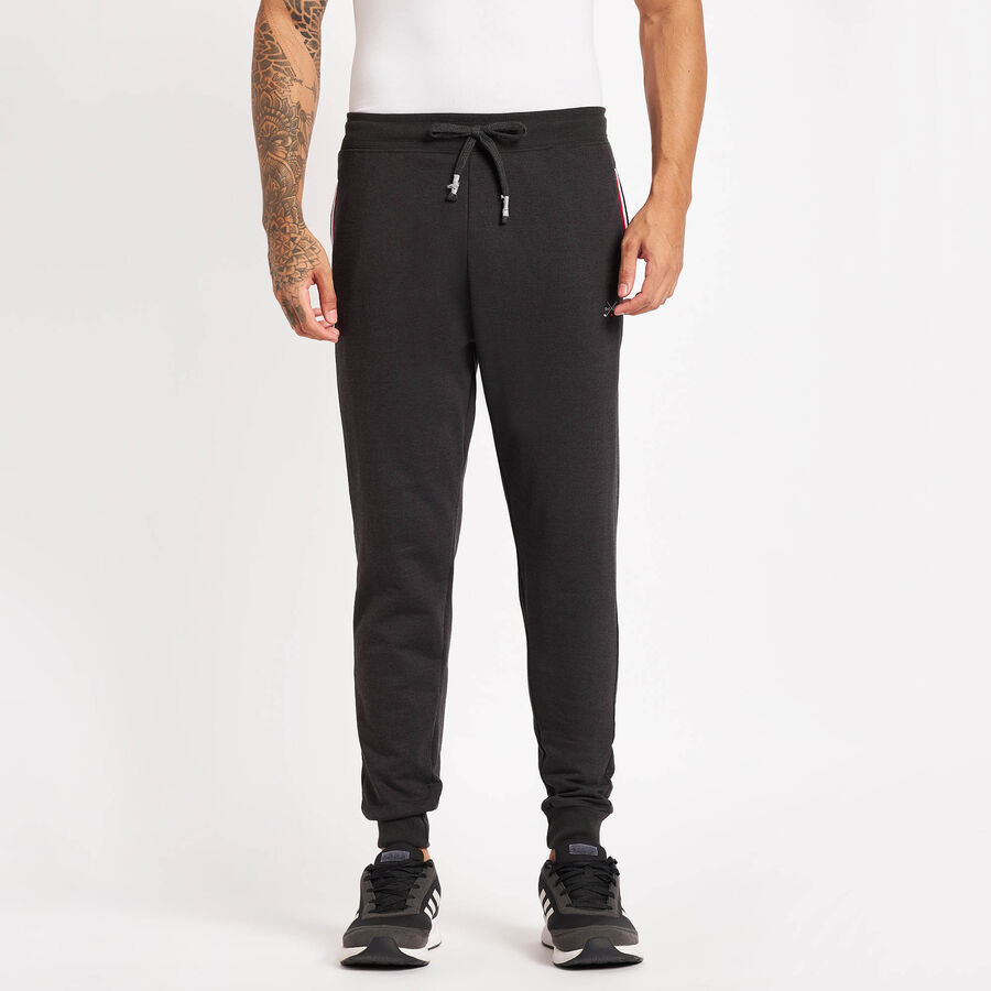 Solid Track Pants, Charcoal, large image number null