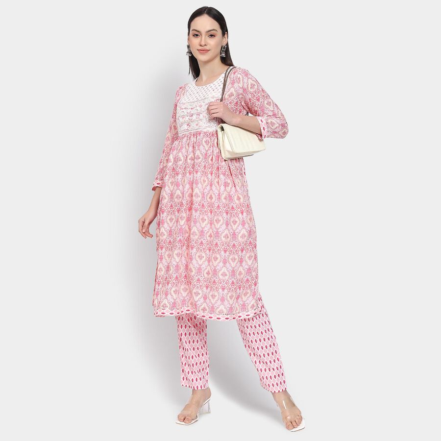 Ladies' Ethnic Set , गुलाबी, large image number null