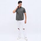 Men's Olive Green Regular Collar Casual Shirt, Olive, small image number null