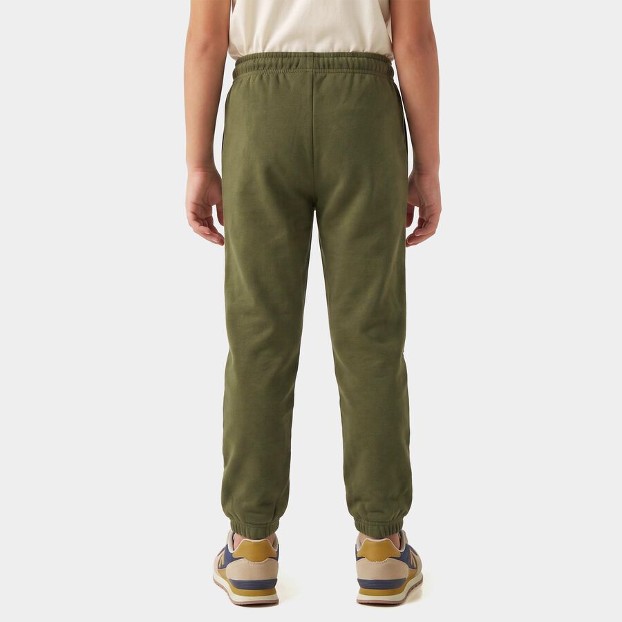 Boys Olive Green Jogger Fit Graphic Winter Pyjama, ओलिव, large