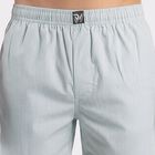 Men's Grey Classic Fit Boxers, हल्का ग्रे, small