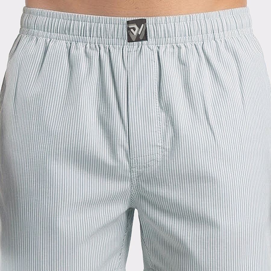 Men's Grey Classic Fit Boxers, हल्का ग्रे, large