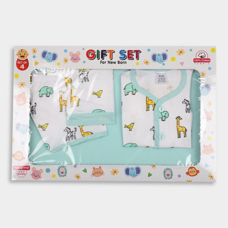 Infants' 100% Cotton Gift Set , Light Green, large image number null