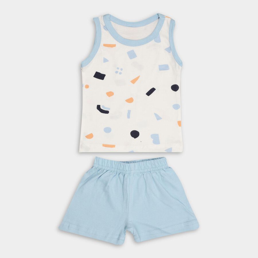 Infant Boys' 100% Cotton Baba Suit , Light Blue, large image number null