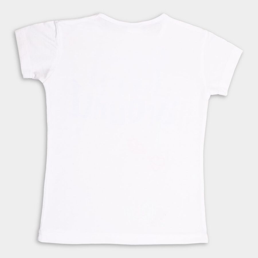 Girls' T-Shirt, सफ़ेद, large image number null
