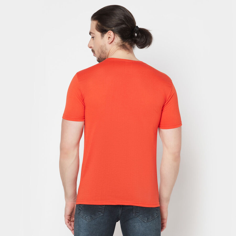 राउन्ड नेक टी-शर्ट, लाल, large image number null