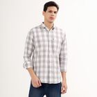 Men's 100% Cotton Regular Collar Casual Shirt , हल्का ग्रे, small image number null