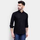 Cotton Solid Casual Shirt, Black, small image number null
