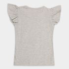 Girls' T-Shirt, Melange Light Grey, small