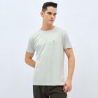 Men's Light Grey Round Neck Athleisure T-Shirt, हल्का ग्रे, small image number null