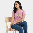 Women's Lilac Round Neck Regular T-Shirt, Lilac, small