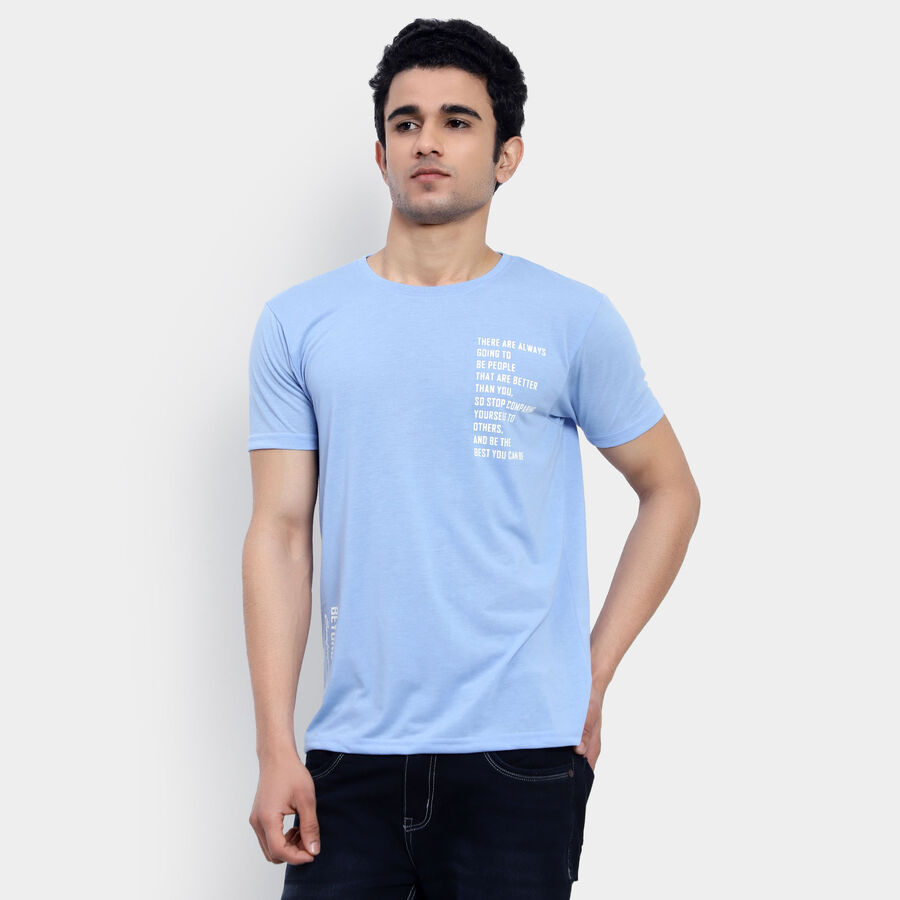 Round Neck T-Shirt, Sky Blue, large image number null