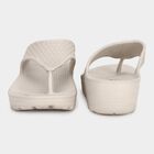 Women's Beige Wedge Flip-Flop Slippers, गहरा पीला, small