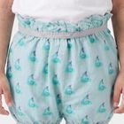Girls' Light Blue Bubble Fit Printed Bloomer, हल्का नीला, small