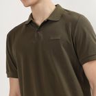Men's Collared Half Sleeves T-Shirt, Khaki, small