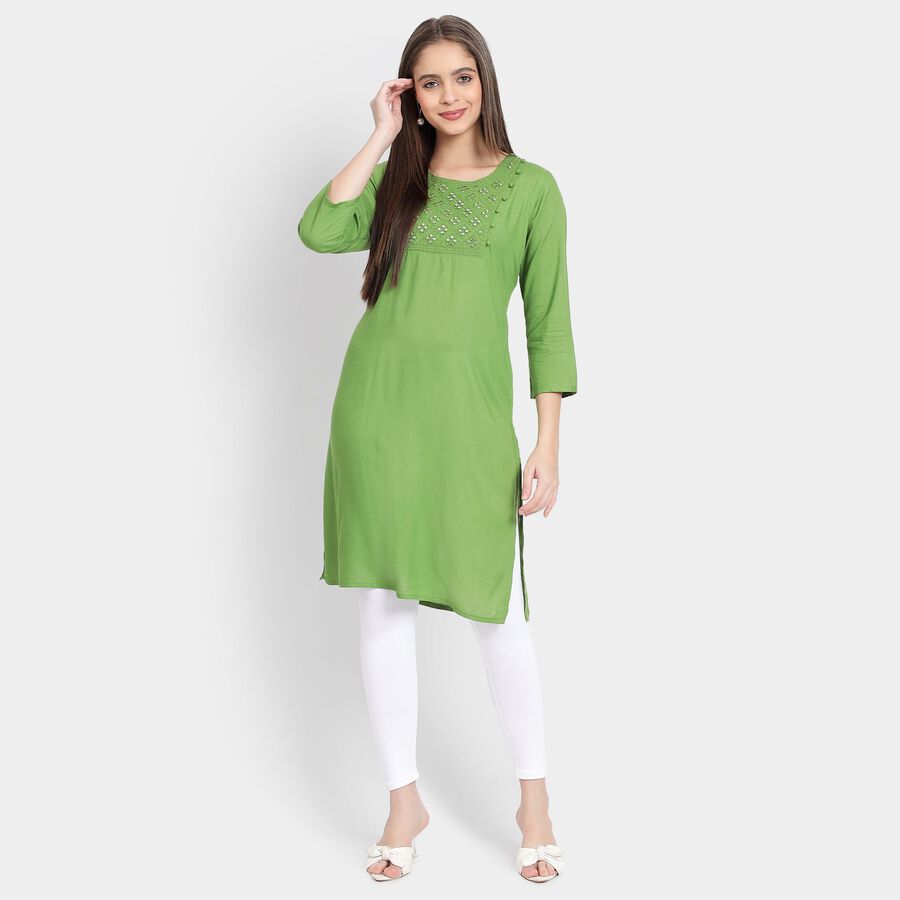 Ladies' Kurta, Olive, large image number null