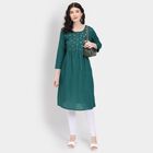 Ladies' Kurta , गहरा हरा, small image number null