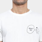 राउन्ड नेक टी-शर्ट, सफ़ेद, small image number null