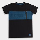 Boys' 100% Cotton Half Sleeves T-Shirt , Black, small image number null