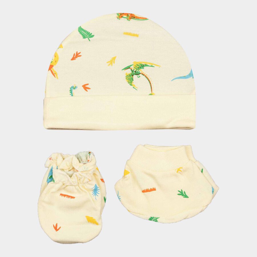 Infants Cotton Printed Baby Gift Set, Yellow, large image number null