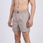 Men's Light Grey Regular Fit Solid Boxers, हल्का ग्रे, small