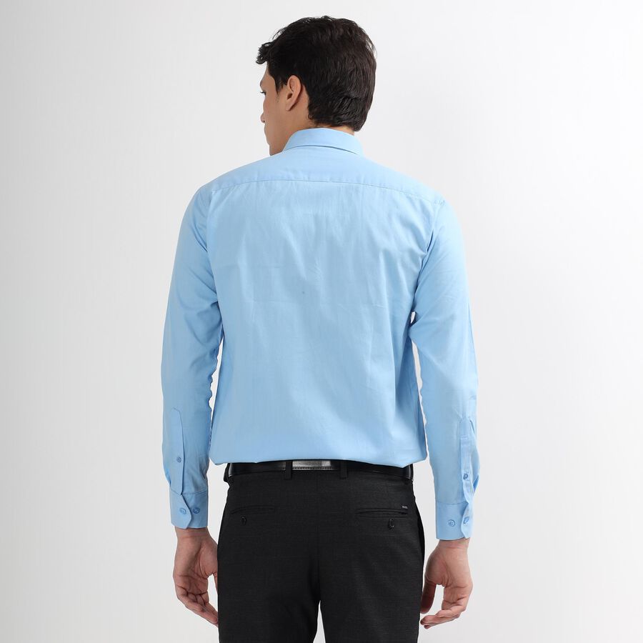 Men's 100% Cotton Formal Shirt , Mid Blue, large image number null