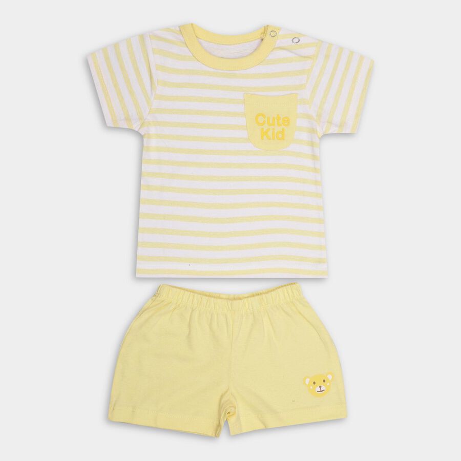 Infants' 100% Cotton Baba Suit , Yellow, large image number null
