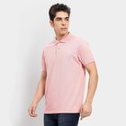 Men's Collared Half Sleeves T-Shirt , Light Pink, small image number null