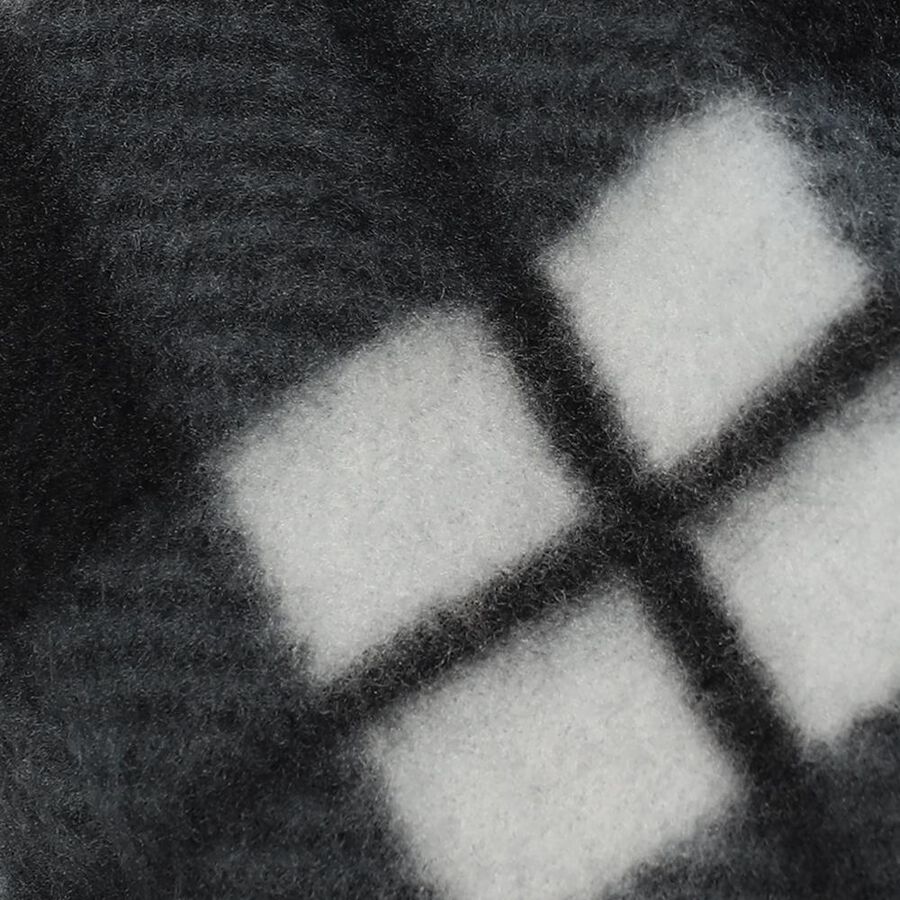 Men's Black and White Plaid Winter Cap, Black, large image number null