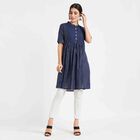 Printed Kurta, Dark Blue, small image number null