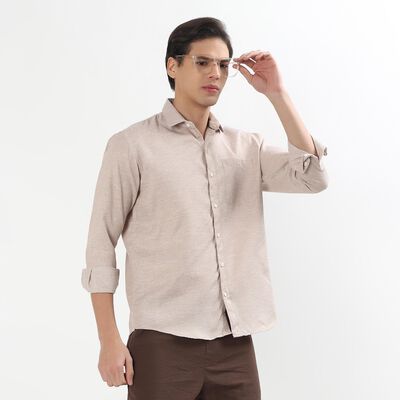 Men's Rich Chocolate Brown Full Sleeve Classic Casual Shirt