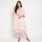 Ladies' 100% Cotton Ethnic Set, गुलाबी, small image number null