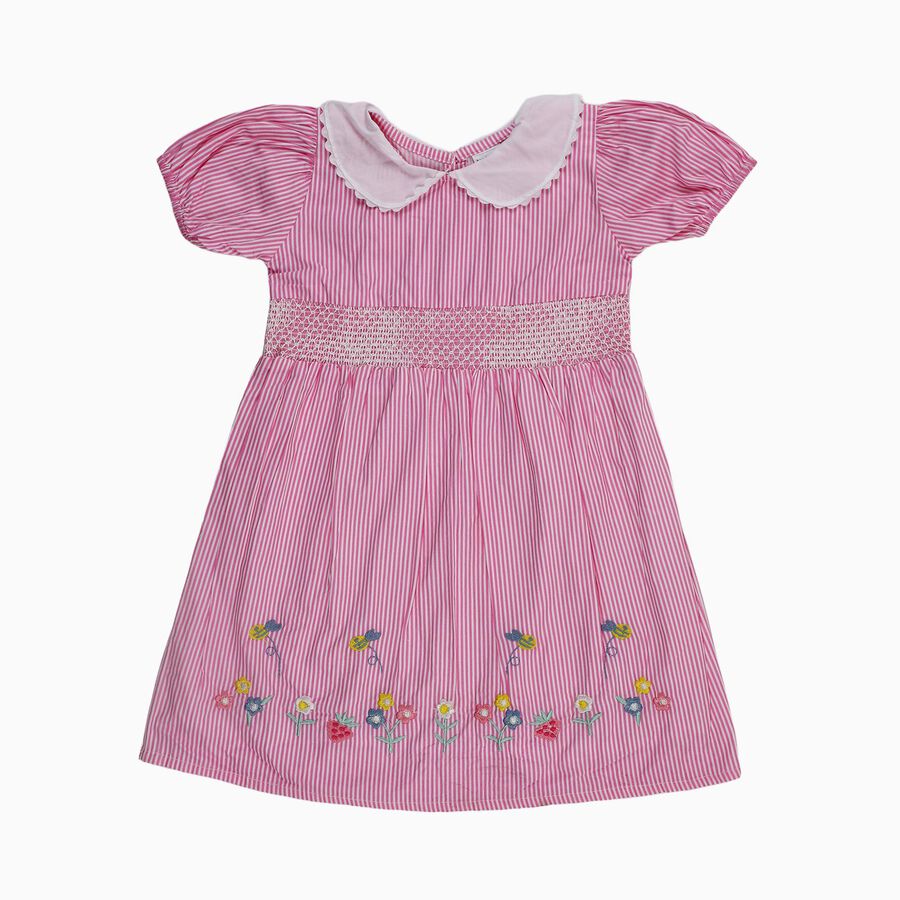 Girls' Frock, हल्का गुलाबी, large image number null