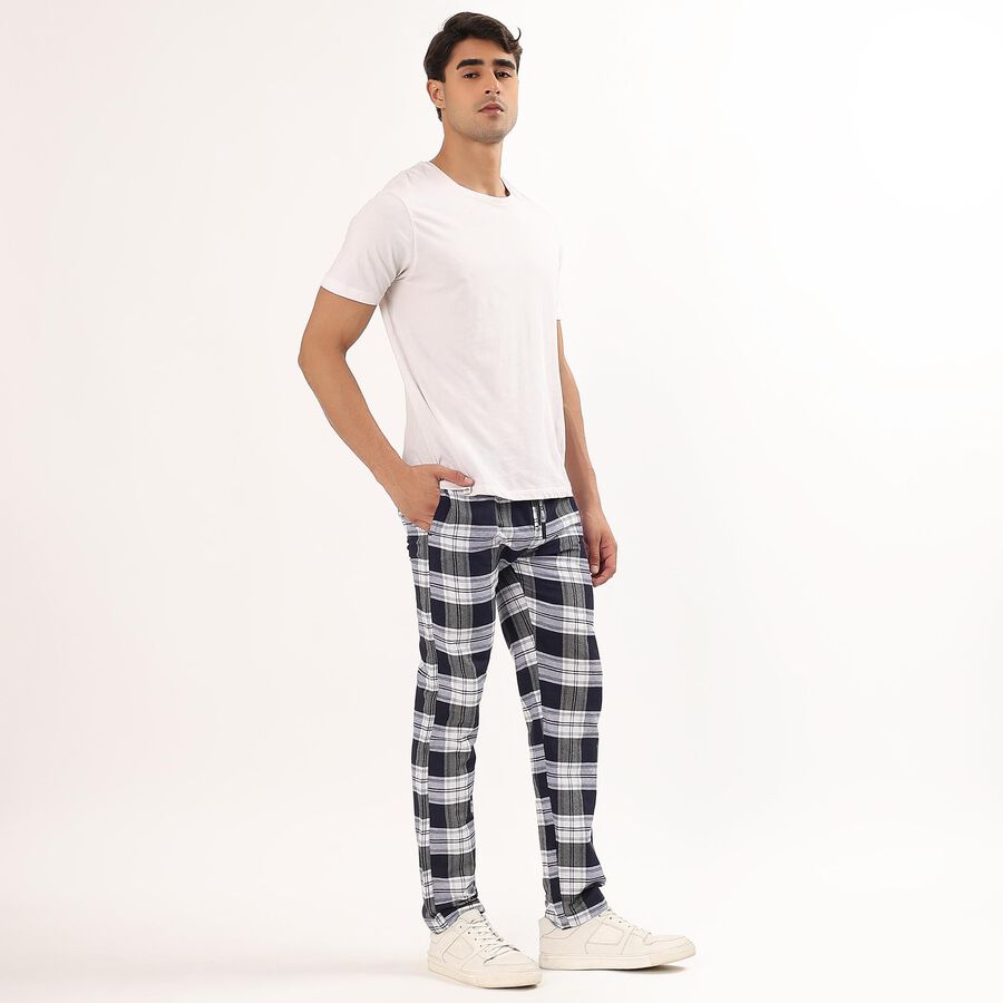 Men's Black Slim Fit Basic Track Pants, नेवी ब्लू, large image number null