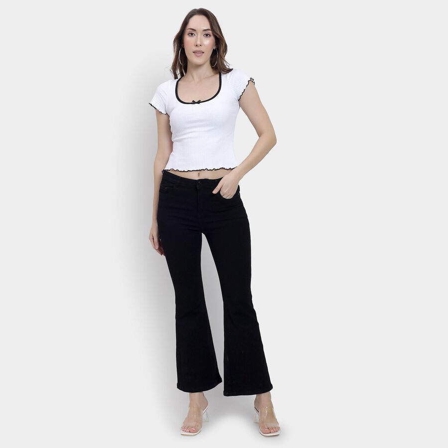 Ladies'  Crop  Top, White, large image number null
