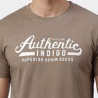 Men's Brown Round Neck Solid T-Shirt, Brown, small