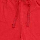Girls' Bright Red Ruffle Hem Cotton Blend Shorts, Coral, small image number null